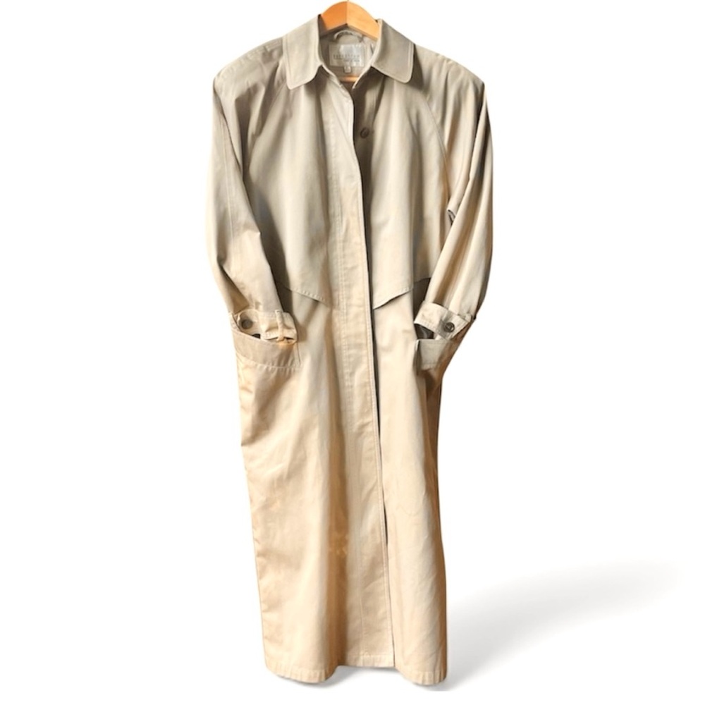 Vintage Nordstrom Point of View Beige Point of View Trench Coat Size 6 or Small